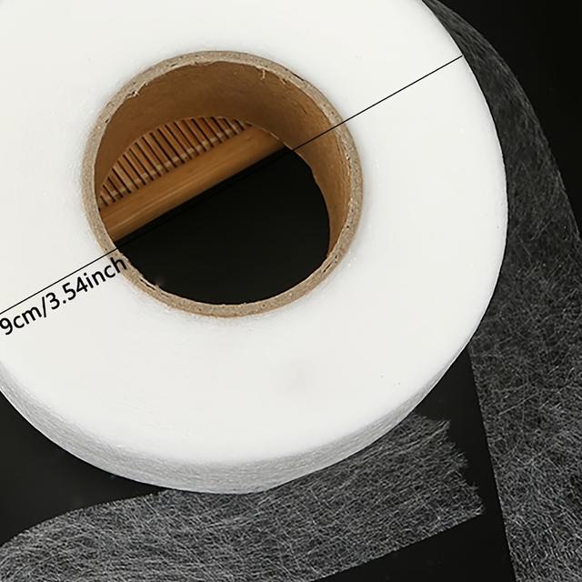 TEMU 1 rollo de 50 metros de entretela adhesiva de para ropa y patchwork de bricolaje - Cinta de malla termoadhesiva, no tejida y prensada en caliente