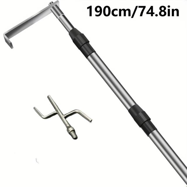 TEMU Telescopic Tool For Retrieving Cargo From Truck Beds, Including A Grabber And Hook