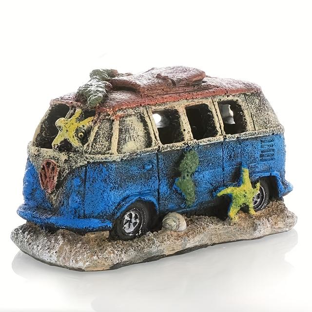 TEMU Car Aquarium Ornament Resin Craft Hideout Cave