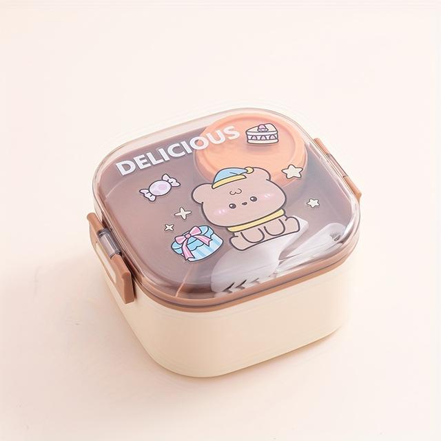 TEMU Square Stainless Steel Lunch Boxes For Students Portable Compartment Lunch Box For Students Workers Traveling Take-away Bento Boxes, Food Organizer Back To School