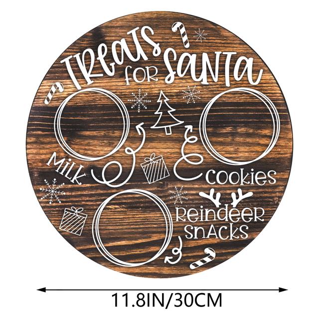 TEMU For Santa Tray, For , Tray, Wooden Christmas And For Santa, Reindeer Treats Serving Tray On Christmas Eve, Christmas Gift, Mat
