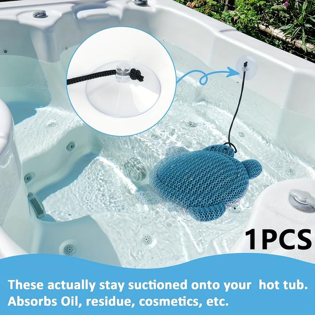 TEMU 1pc Absorber And Turtle Absorber: Hot Tub Cleaners For Soaking Up Oils. Our Reusable And Washable Sponges Are Designed For Spa And Pool Absorption, Ensuring Water Quality.