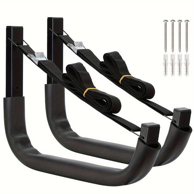 TEMU Kayak Storage Hooks, 39.5cm Wall-mounted Storage Rack, Heavy-duty Surfboard Hanger, Load Of 68kg