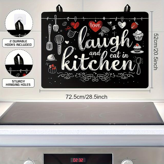 TEMU 28.5x20.5"/72.5x52cm Pvc Stove Top Cover, Heat Resistant Non-slip Ceramic Cooktop Protector, Anti-scratch Ironing Mat, Coffee Mat, Extra Counter Space For Electric Stoves And Induction Cookers