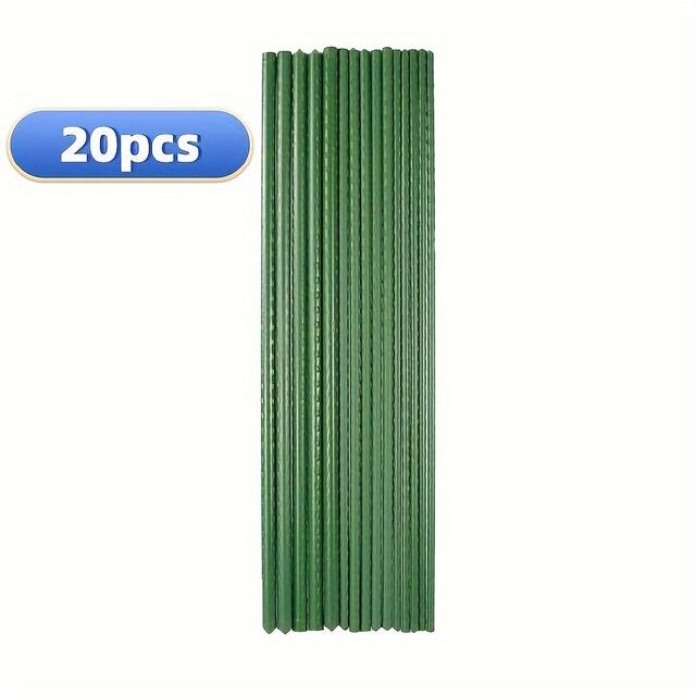 TEMU 20pcs Estacas de Jardín de Resistencia para Verduras y Enredaderas, 0.43" x 35.43" - Ideales para Tomates, Pepinos, Uvas y Flores, Estacas para Plantas, Jardín