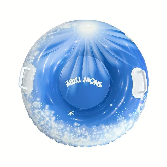 TEMU 1 Inflatable Snow Tube, Arctic Tube, Flame Tube, Outdoor Ice And Snow Sports Sled Supplies