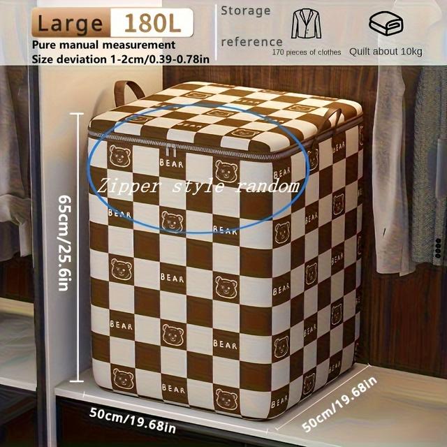 TEMU Large Capacity Organizers Non-woven Closet Quilt Clothes Storage Bag Closet Box Wardrobe Organizer Bags Dust-proof Moving Packing