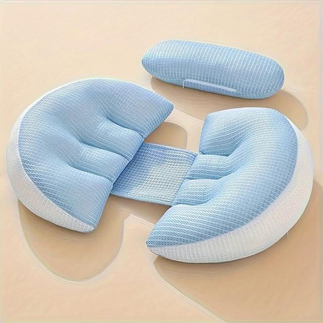 TEMU Pregnancy Pillow With Lumbar Support, Side Sleeping U-shaped Pillow, Pure Maternity Pillow For Sleeping During Pregnancy