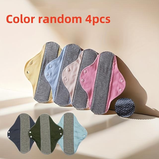 TEMU 4 шт. Графенові менструальні тканинні прокладки | Щоденні, багаторазові, м'які прокладки для годування, що запобігають протіканню сечі, лише ручне прання