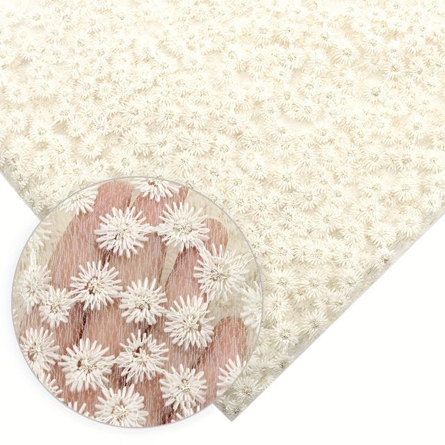 TEMU 1개 57x19.68인치(145x50cm) 꽃 메쉬 튤 원단, DIY 공예 프로젝트, 지갑 만들기용