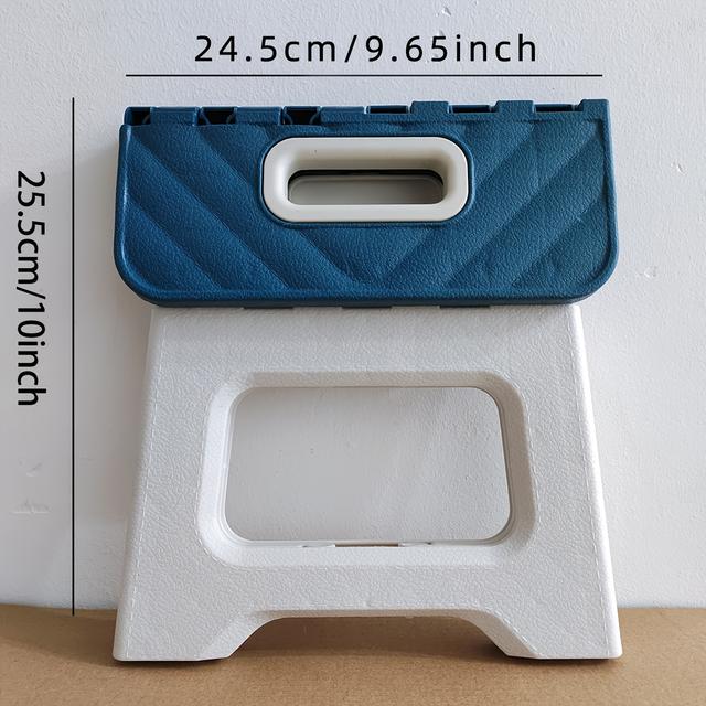 TEMU เก้าอี้สตูลพลาสติกพับได้ แข็งแรงทนทาน เหมาะสำหรับแคมป์ปิ้งกลางแจ้งและงานบ้านที่ง่ายดาย มีช่องเก็บของขยายได้ และดีไซน์น้ำหนักเบา เหมาะสำหรับเปลี่ยนรองเท้า รับน้ำหนักได้สูง