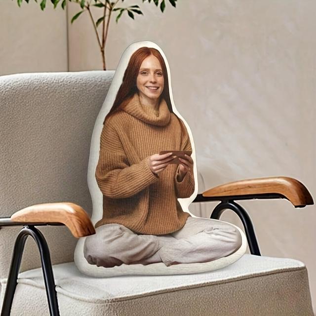 TEMU 1pc Custom Photo - Double-sided 3d Print, Soft Plush Cover, Machine Washable - Ideal For , Perfect Gift For Birthdays, Valentine's Day, , Cute Pillows