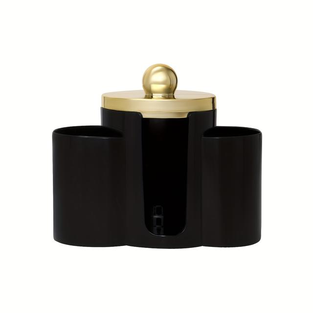 TEMU Qtip Holder With Lid Compartments Storage Box Cotton Swab And Cotton Balls Organizer - Transparent Bathroom Storage Container For Makeup Additions - Compact Vanity Organizer, Canisters