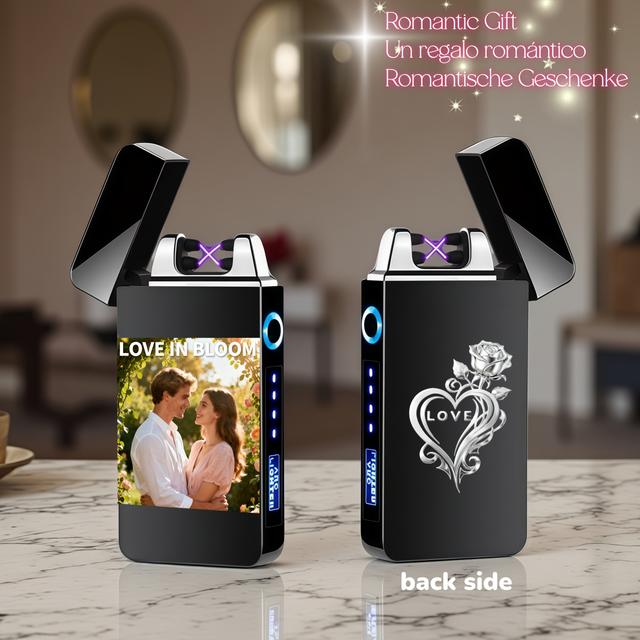 TEMU Personalized Gifts For Men, Custom Windproof Electronic Lighters With Photos, Usb Rechargeable, Perfect For Valentine's Day, Christmas, Birthdays, And Anniversaries As Gifts For Him
