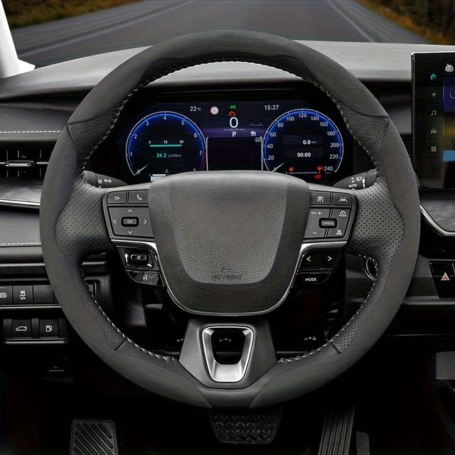 TEMU Voor TOYOTA Winter Antislip Ultradunne Stuurwielhoes Gesplitst Stuurwielaccessoire Universeel voor Alle Seizoenen Geschikt voor RAV4 Corolla Tacoma Tundra voor Sequoia Supra & Meer