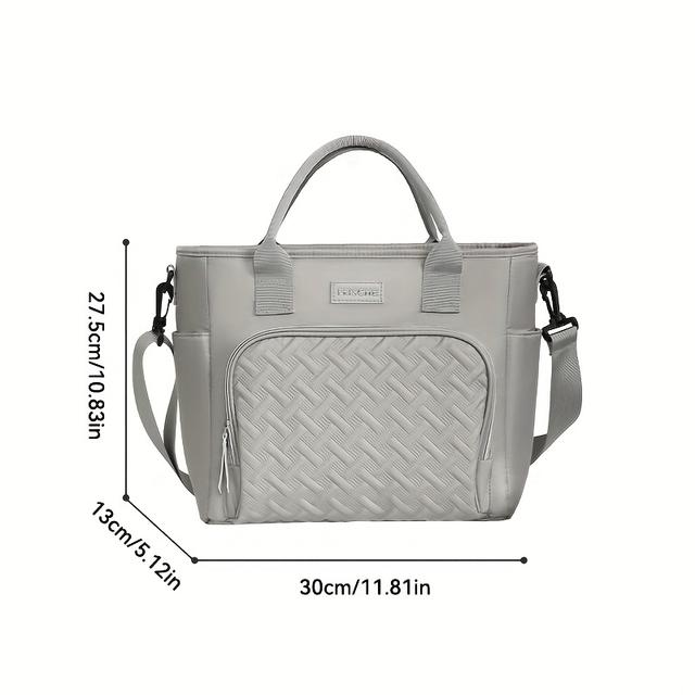 TEMU 9l Insulated Lunch Bag Thermal Leakproof Waterproof Easy-clean - Handheld/crossbody Picnic Cooler Bag For School, Office, Camping, Work - Pvc + Polyester Portable Meal Container Box ()