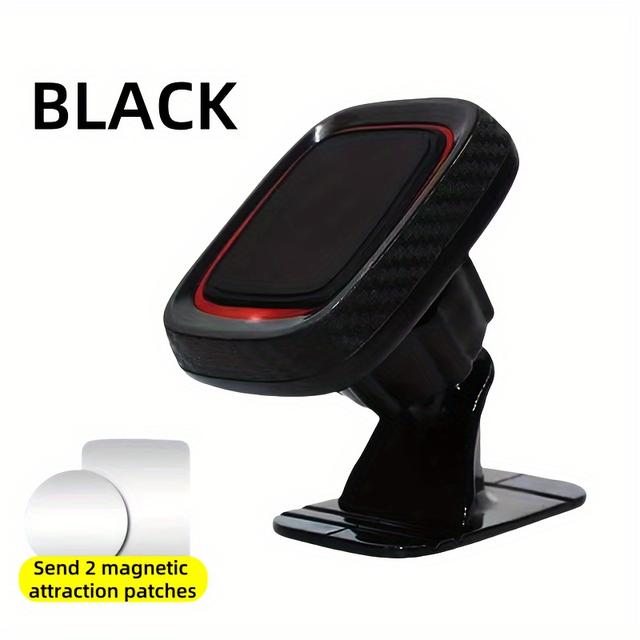 TEMU Car Phone Holder Foldable Strong Magnetic Suction New Car Multifunctional Dashboard Navigation Universal For The Whole Car, 360 ° Rotation Suitable For Iphone, , Xiaomi