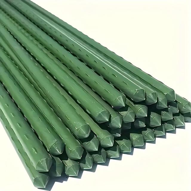 TEMU 30pcs Of Coated Steel Garden Stakes Designed To Support Climbing Plants, Trees, And Flowers, As Well As To Secure And Organize Gardening Tools And Supplies. Durable, Rust-resistant, Easy-to-use