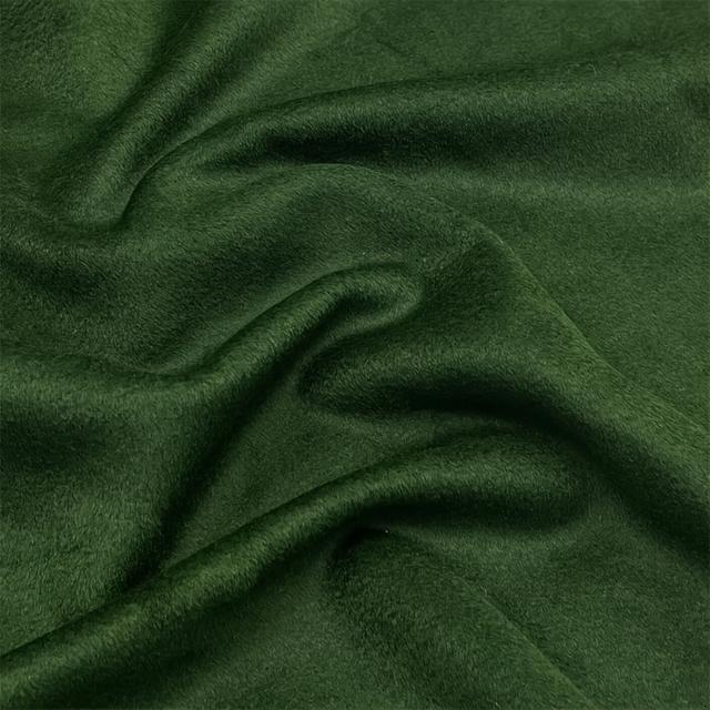 TEMU 2 Yard Stoff, Importierter Glänzender Dunkelgrüner Kaschmir-Woll-Tweed für Herbst/Winter Oberbekleidung