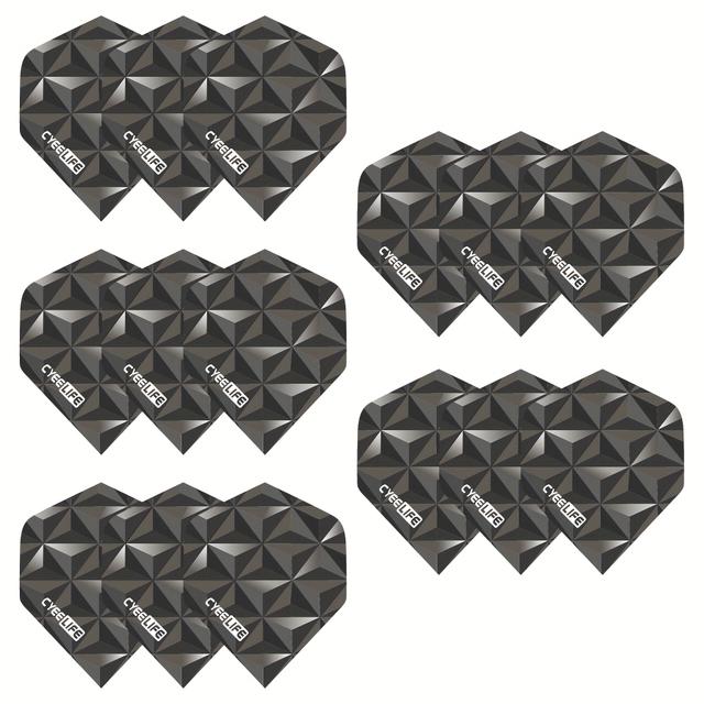 TEMU 15pcs Caregames Dart Tail Wings - High-performance Pet Flight Suitable For Competitive & Casual Darts, Aerodynamic Dart For Accuracy & Distance, Flight Wings