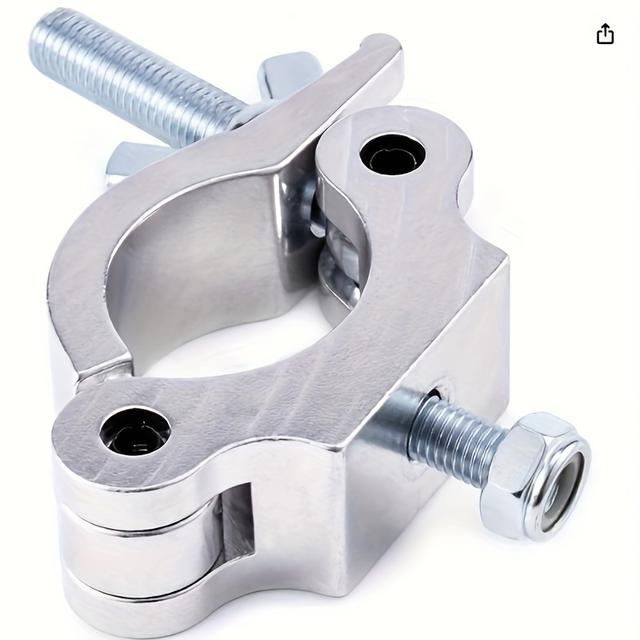 TEMU Heavy-duty Truss Clamp, 600-pound Aluminum Alloy Dj , Suitable For Trusses With A Diameter Of 1.5-2.0 Inches For Stage Lighting Projectors And Floodlights.