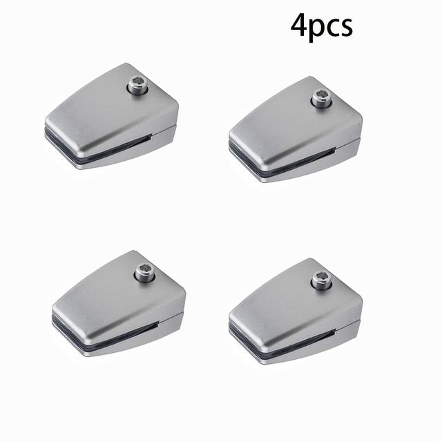 TEMU 4 Stück Verstellbare Bildschirmklammern Büro-Schreibtisch-Trennwandklammer Glasbefestigungsklammer Bohrfrei