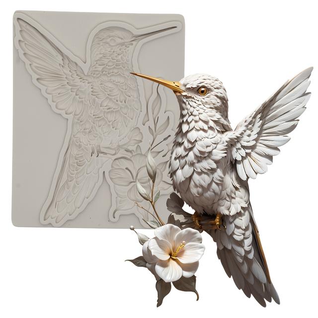 TEMU Flower, Bird Molds, Silicone Resin Clay Sculpture Art Molds, Crystal Drop Special Molds Handmade Crafts, Decoration, Molds