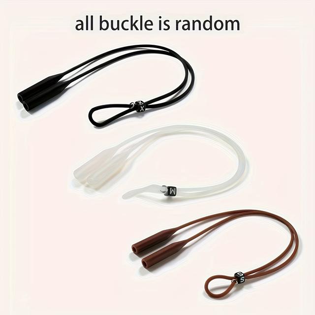 TEMU Set Of 3 Silicone Straps For Glasses, Designed To Prevent Slipping. Ideal For Activities, Lanyards Are Suitable For Glasses Men And Women