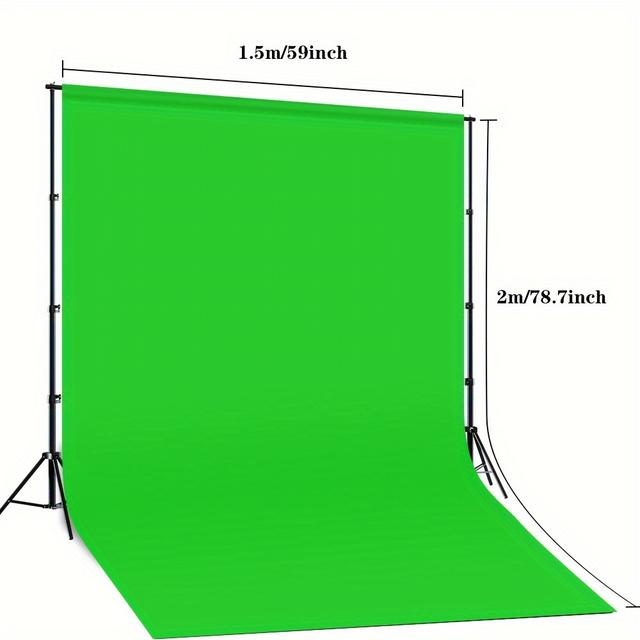 TEMU Weijieming 5x6.5ft Green Screen Backdrop - Polyester Photography Background For Video, Studio, Live Streaming & Editing