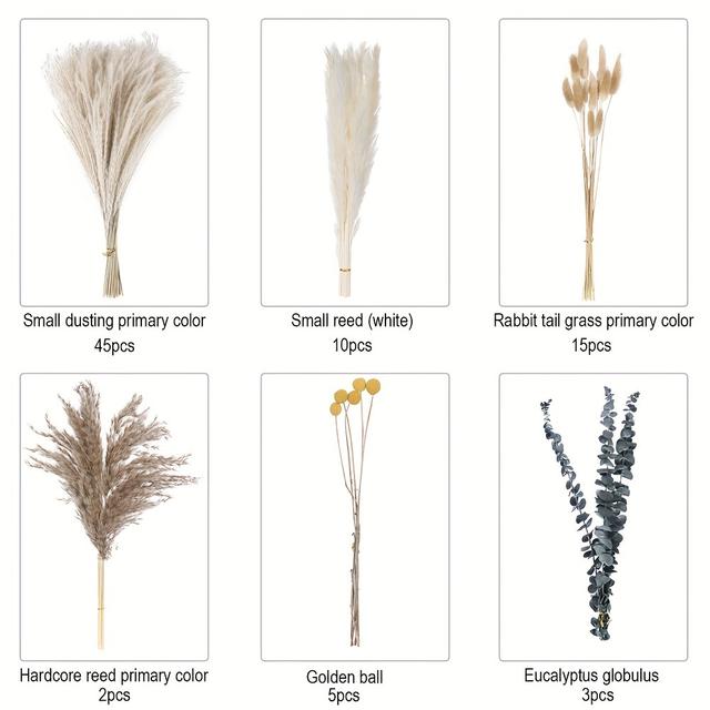 TEMU 80pcs Bohemian Reed Simulated Flower Bouquet Table Centerpieces