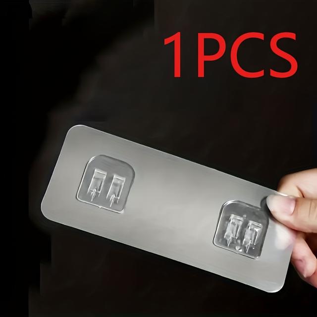 TEMU 1pc Ganchos Utilitários de Parede Contemporâneos - Instalação, Sem Furar, Suportes de Prateleira de Plástico Sem Costuras para Organização Doméstica e de Escritório