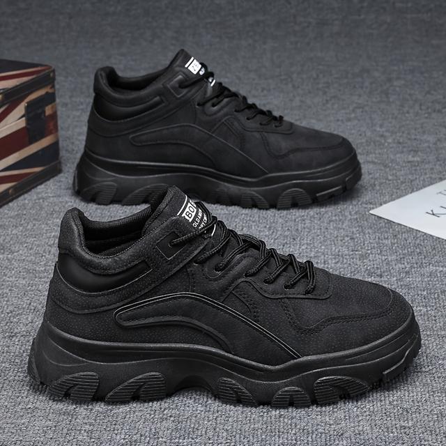 TEMU أحذية رجالية كاحل، أحذية تسلق كاجوال، صناعية، مقدمة دائرية، طراز كلاسيكي، تصميم كلاسيكي، لون سادة، أحذية عمل خارجية لجميع ، بطانة قماش قابلة للتنفس، نعل PVC