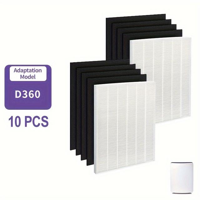 TEMU 10pcs, Premium True Hepa H13 Filter D3 Compatible With Winix Part Number 1712-0101-02, 1712010102 Qty 2 True Hepa And 8 Activated Carbon Filter