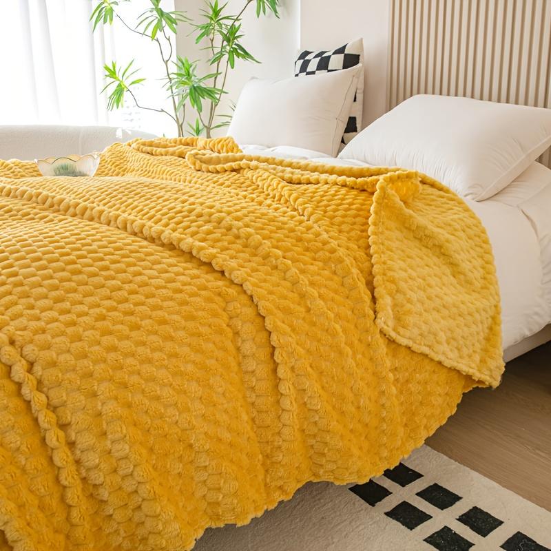 TEMU Rolled Edge Golden Air Conditioning Blanket, Shawl Blanket, Sofa Cover Blanket, Office Blanket, Nap Blanket, Layering Blanket, Bedspread Blanket