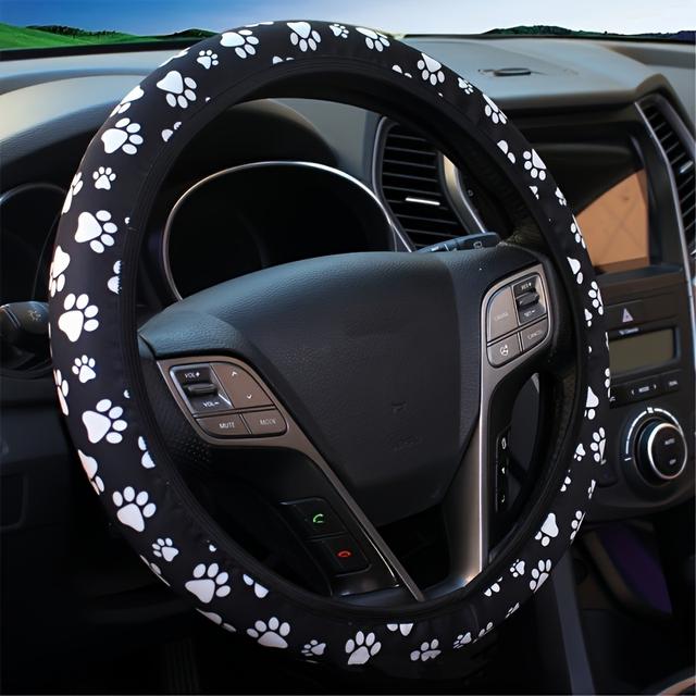 TEMU Steering Wheel Protection Cover With Cute Animal , Suitable For 15-inch Steering Wheels.