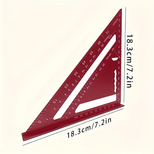 TEMU 7 Inch Metric Protractor - 90° And 45° , Durable, Scratch Resistant - For Woodworking, Industrial And Scientific Measurement (red, Blue, Green, Black, Yellow, Red-orange)