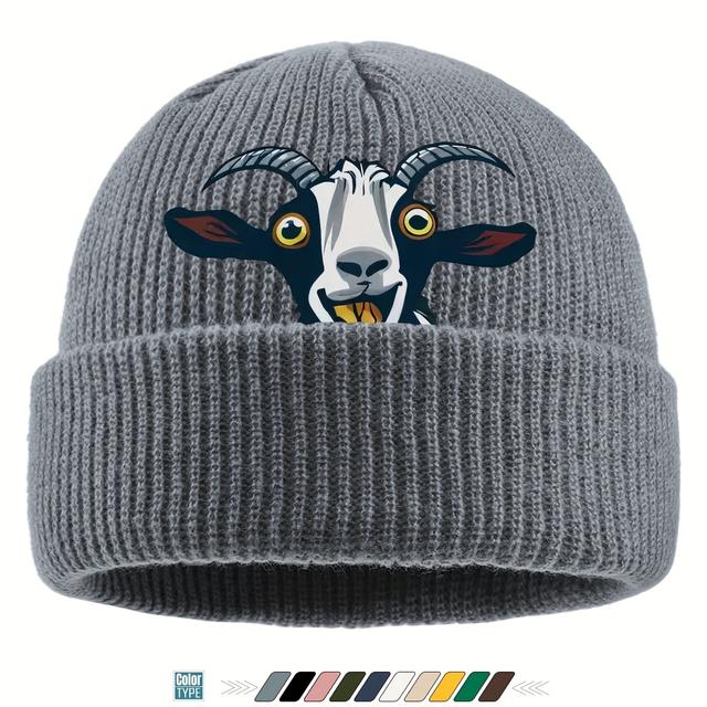 TEMU 1pc Cute Winter Beanie Hat - Thick Warm Unisex For , Lightweight & Breathable, Options, Perfect For Outdoor Activities