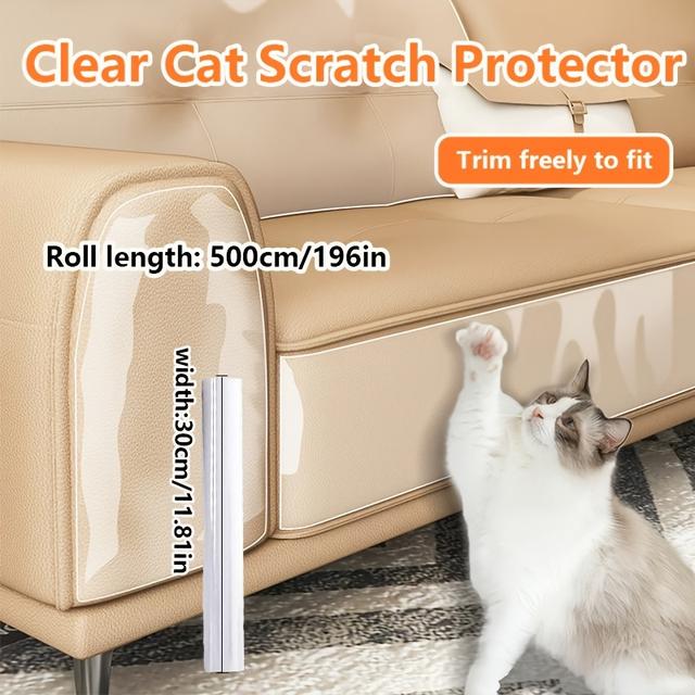 TEMU Cat Furniture Protection Stickers, Self-adhesive Claw Guards, Transparent And Invisible, Specifically For Sofas And Furniture, Providing Scratch Protection Without Damage