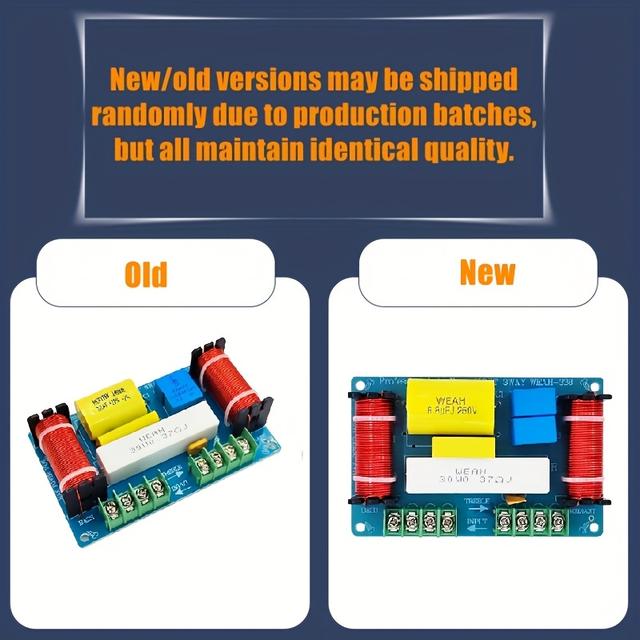 TEMU 1 قطعة مقسم تردد ثلاثي الاتجاهات عالي الدقة HiFi لترقية وتعديل مكبرات الصوت المنزلية DIY