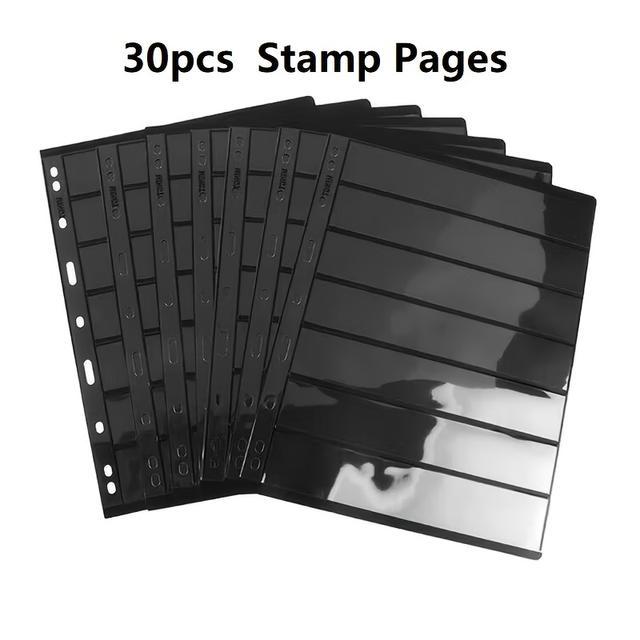 TEMU 30-sheet Standard 9-hole Stamp Album For Storing Beautiful Stamps, Banknotes, Postcards, Etc. (stamps Not Included)