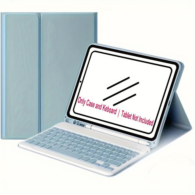 TEMU Jephny Compatible For Ipad Pro 11/air 5th/4th/3rd/2nd/ Keyboard Case With Keyboard, Multi-angle Stand, -c & Cover Compatible For Ipad Air 11 Inch 2024/2025 Models - White