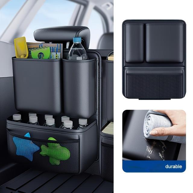 TEMU Universele PU Lederen Auto Stoel Rug Organizer Tas, Multifunctionele Opbergtas voor Alle Voertuigmodellen