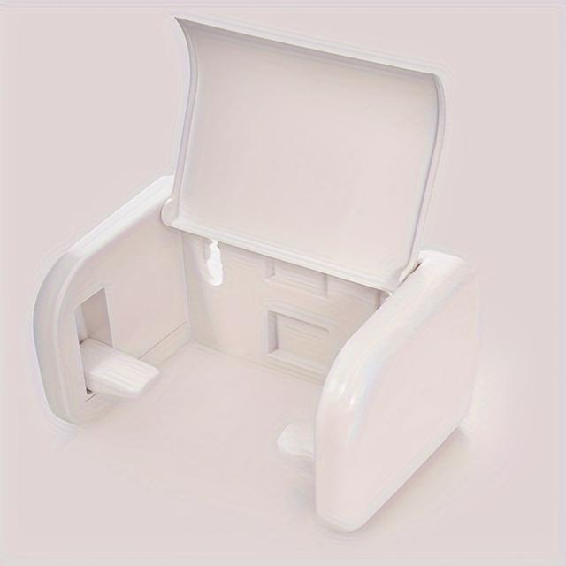 TEMU Double Suction Cup Toilet Roll Paper Holder Adhesive Bathroom Wall-mounted Roll Paper Box Toilet Paper Fixed Rack Kitchen Toilet Paper Holder
