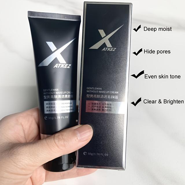 TEMU 50g Men's Moisturizing Concealer Cream For Tone, Provides Deep Hydration, Long-lasting, Lightweight And Non-sticky, Minimizes Pores And Conceals Skin