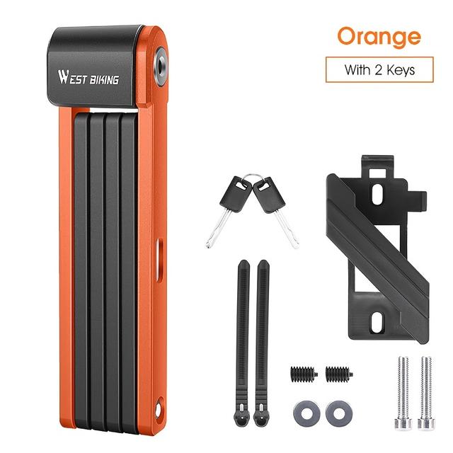 TEMU WEST BIKING Hordozható Kerékpár Zár, Magas Biztonságú, Tartós, Lopásgátló, Robogó, Elektromos Kerékpár Zár, MTB, Országúti Kerékpár Kiegészítő