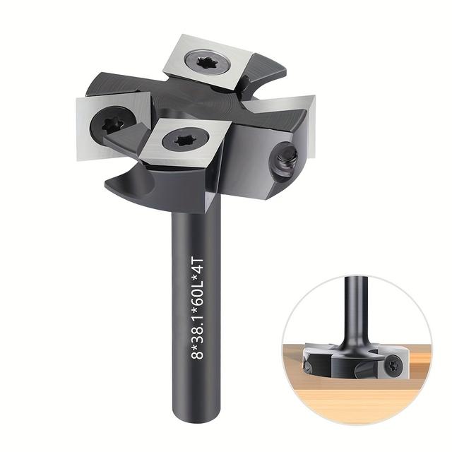 TEMU Cnc Milling Cutter 4-flute Spoilboard Surfacing Router Bits 8mm Shank Wood Planer Bit Insert Carbide Slab Flattening Bit