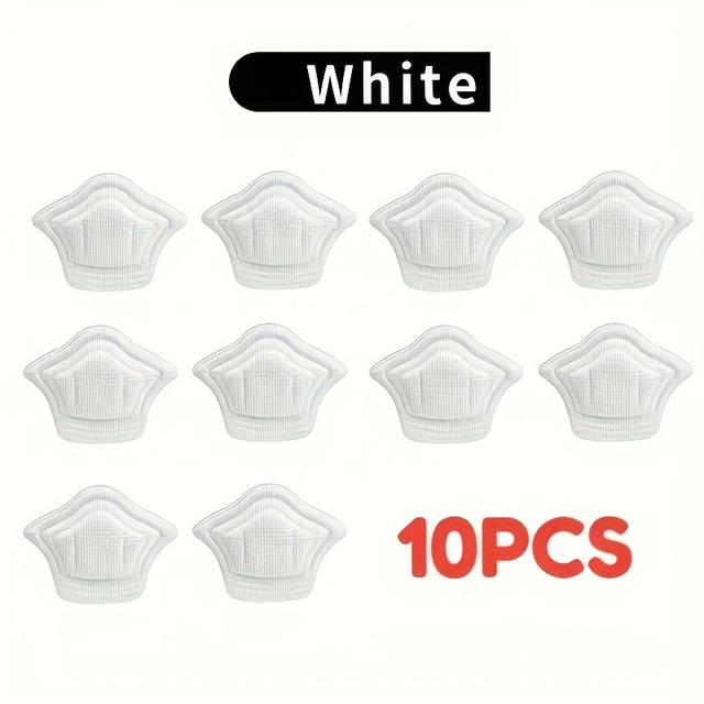 TEMU 10pcs Heel Insoles For Shoes - High Heel Pads, Adjustable Size, Foot Protector, Adhesive Back Sticker, Comfortable Inner For Women's Shoes