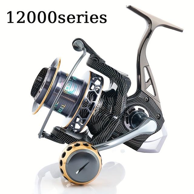 TEMU Carrete de Pesca de Velocidad MBLN, de 35kg, en 240H, Equipo de Jigging de Lanzamiento de Surf Todo en Metal, Negro