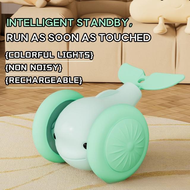 TEMU Smart Electric Whale Cat Toy , Automatic Self-playing Pet For Cats