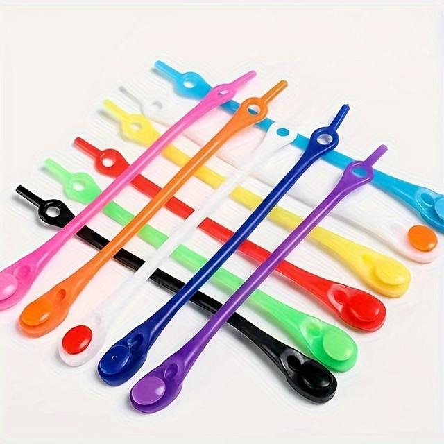 TEMU 36pcs Colorful No-tie Shoelaces, Silicone Elastic Lazy Shoelaces, Colorful Elastic Shoelaces For Sports Shoes, No-tie Laces